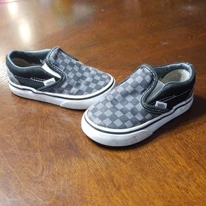 Vans checkered slip ons